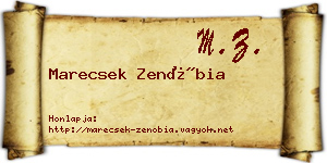 Marecsek Zenóbia névjegykártya